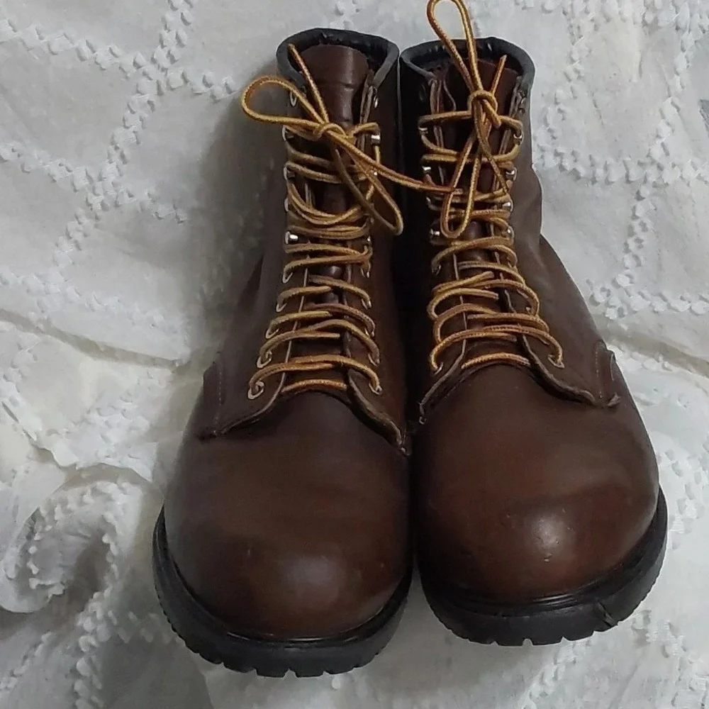 RARE Vintage Red Wing 1212 Quilted Lining Work Boots USA Made Men's Size 14 EE